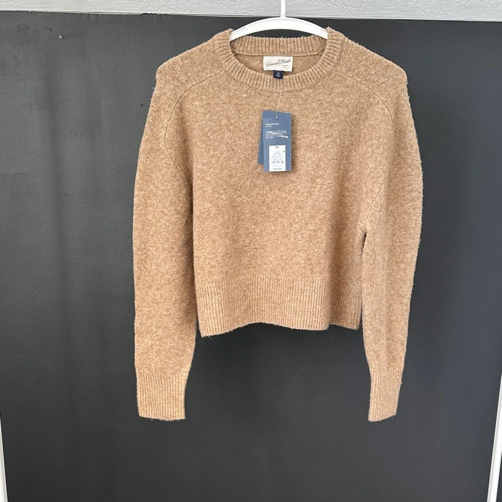 Universal Thread Tan Crew Neck Sweater - Picture 1 of 4